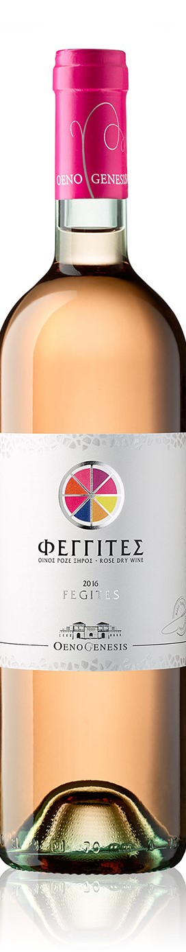 Oengenesis, Feggites rose, Grenache rouge and Cabernet Sauvignon.